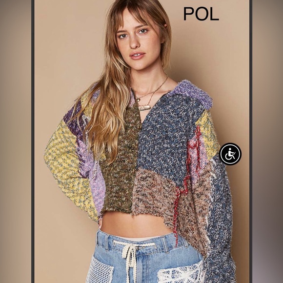 NEW!- BP30ππNEW!POL fantastic zip-front sweater in blue+lavender hues+aβ¦ - Picture 5 of 6